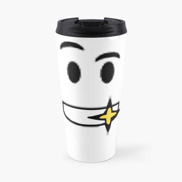 Roblox Golden Shiny Teeth Face Travel Mug By Ivarkorr Redbubble - teeth face roblox