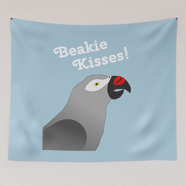 Item preview, Beakie Kisses African Grey Parrot designed and sold by einsteinparrot.