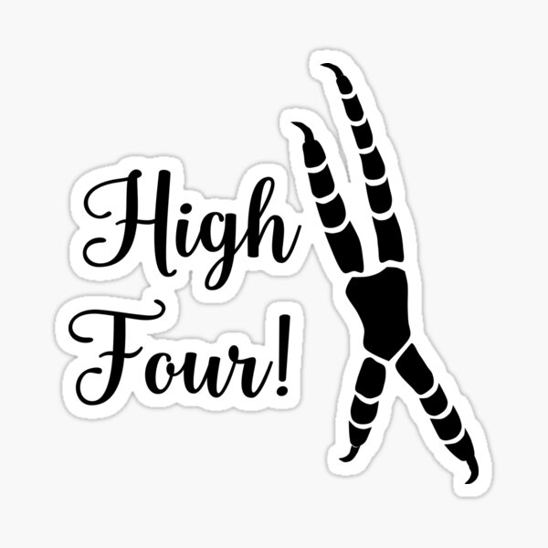 Parrot Footprint High Four - High Five design Sticker