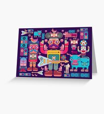 vector band and musicians Greeting Card