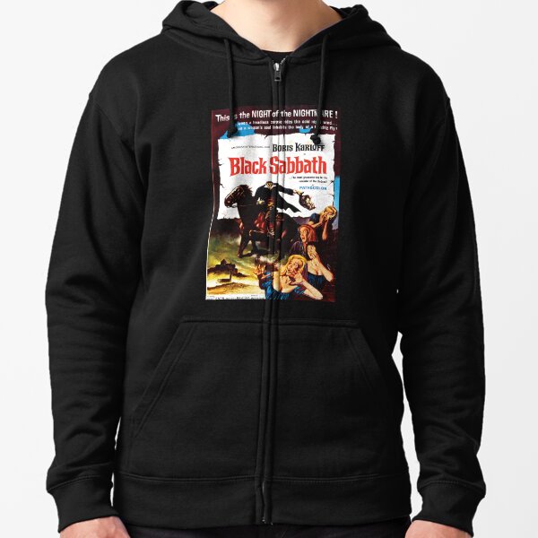 black sabbath zip hoodie