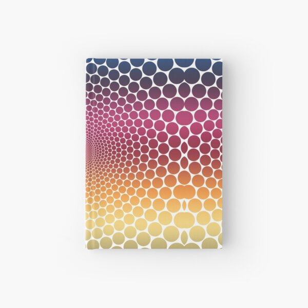 Optical Illusion Linear Gradient (Clear/White) Hardcover Journal