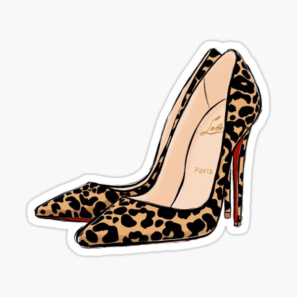 red soles high heels Sticker