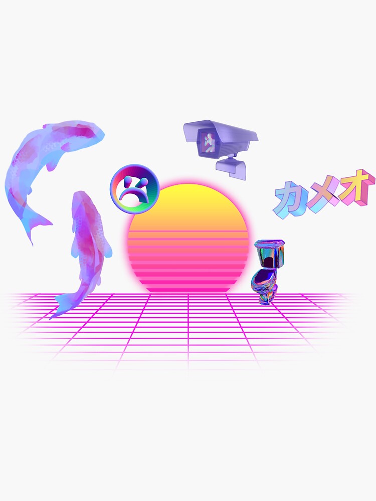 “Vaporwave” Sticker by flynnsakell | Redbubble