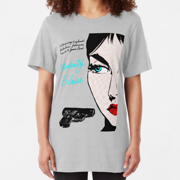Pulp Fiction ( Modesty Blaise Cover ) Slim Fit T-Shirt