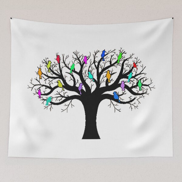 Item preview, bird tree nature songbird colour color designed and sold by ScarletNight.