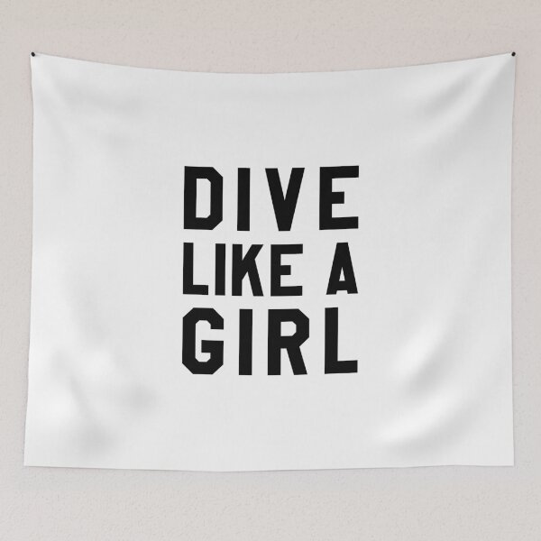 Item preview, Dive Like A Girl Diving product Scuba Diver design designed and sold by banwa.