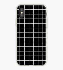 Grid Line Iphone 6 Case | White on Black iPhone Case