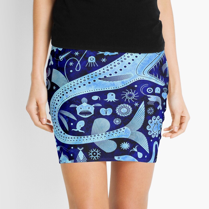 The Abyssal Zone - Deep Sea Life Mini Skirt