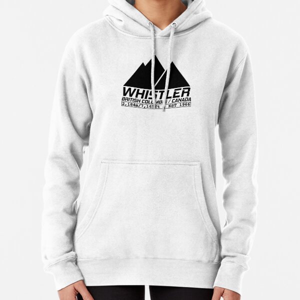 Ski Whistler British Columbia Canada Skiing and Snowboarding Pullover Hoodie