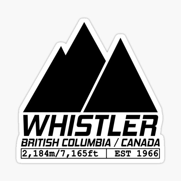 Ski Whistler British Columbia Canada Skiing and Snowboarding Sticker
