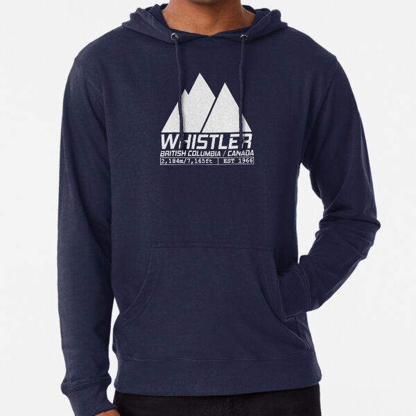 Ski Whistler British Columbia Canada Skiing and Snowboarding Lightweight Hoodie