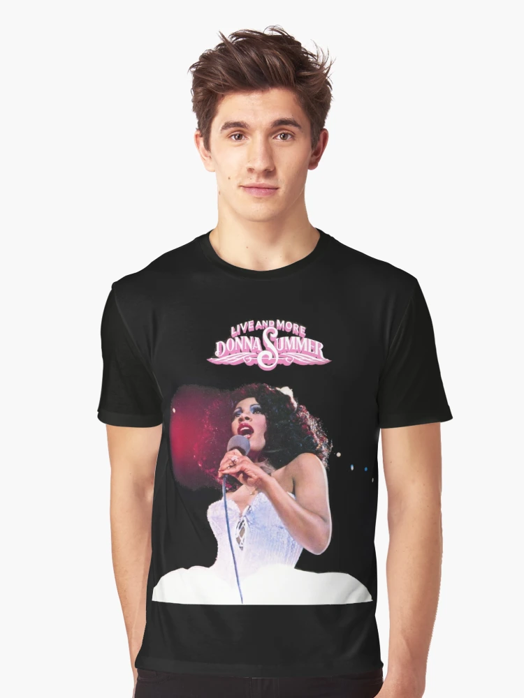 Donna Summer Men T-shirt Black Short Sleeve All Sizes S to 3XL