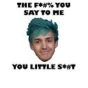 Ninja The Fuck You Say To Me You Little Shit Sticker Drawstring Bag By Dubswear Redbubble