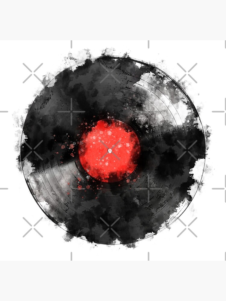 Black and Red Watercolor Vinyl