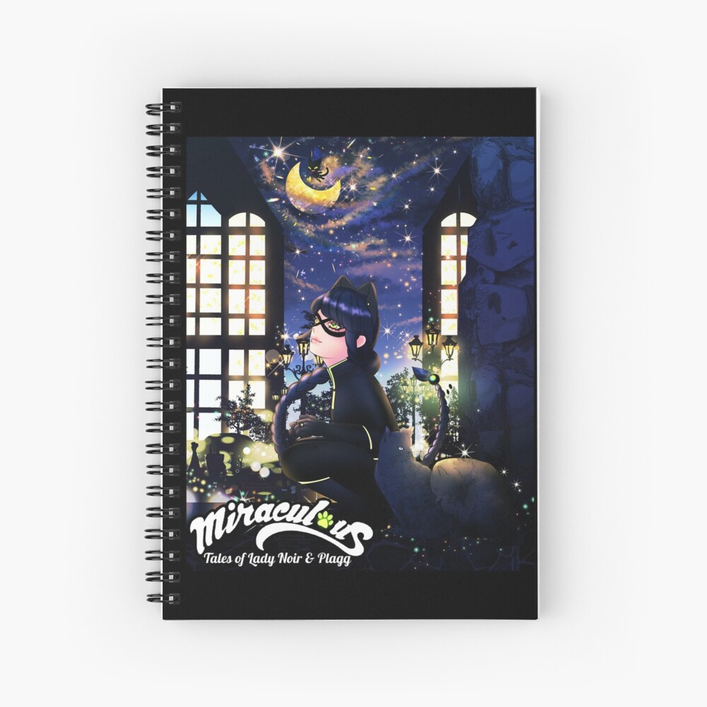 Miraculous Tales of Lady Noir & Plagg Spiral Notebook