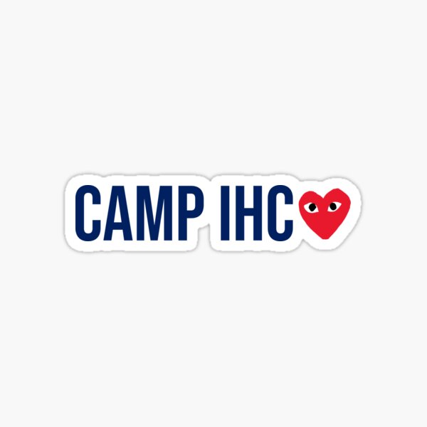 "CAMP IHC HEART" Sticker by drewsandler Redbubble