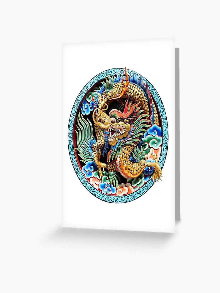 Chinese Dragon Tattoo Chinese Dragon Tattoo T Shirt For Dragon Lover Greeting Card By Darkdreamer85 Redbubble