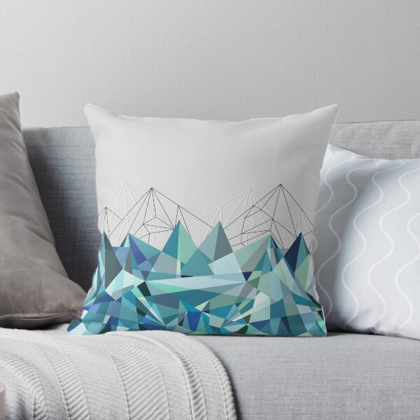 Colorflash 3 Turquoise Throw Pillow