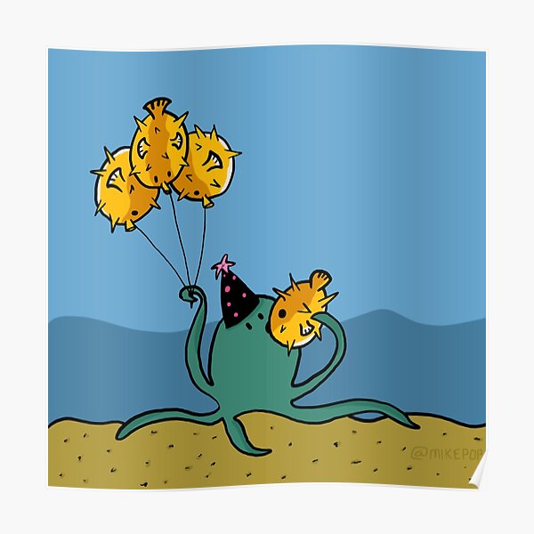 Party Octopus Poster
