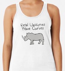 Real Unicorns Have Curves Racerback Tank Top