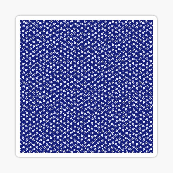 Forget Me Nots - White on Blue Sticker