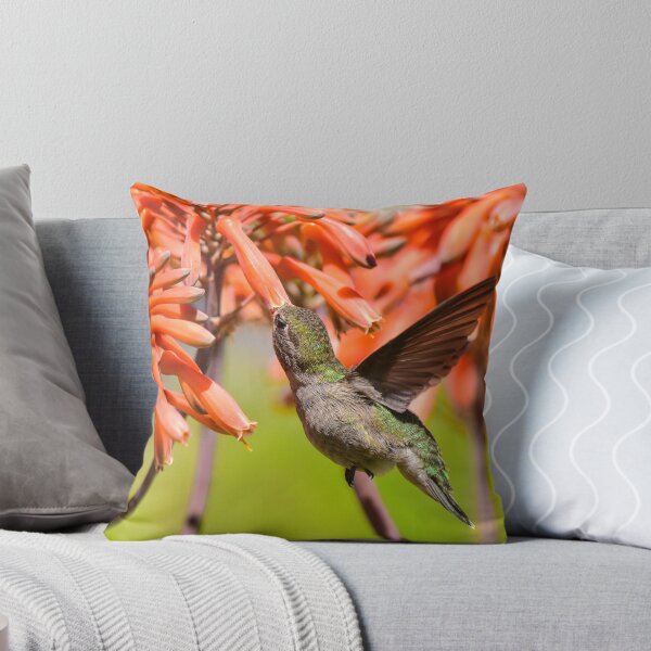 Item preview, Hummingbird on Orange Aloe Flower 6 designed and sold by 1Lbrody1.