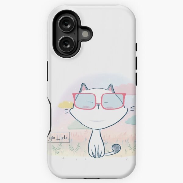 Nerdy cat iPhone Tough Case