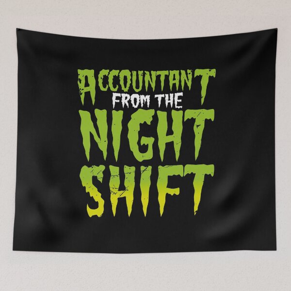 Item preview, Accountant Night Shift - Horror Story designed and sold by BlueRockDesigns.