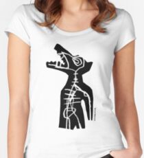 Mond Tailliertes Rundhals-Shirt