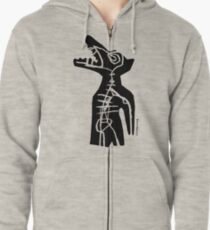 Mond Hoodie mit Reißverschluss