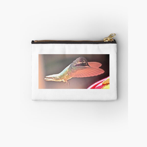 Item preview, ADOLESCENT MALE WHITE EARED HUMMINGBIRD APPROACHING FEEDER PERCH designed and sold by JAYMILO.