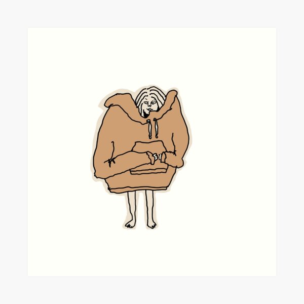 cartoon girl with hoodie