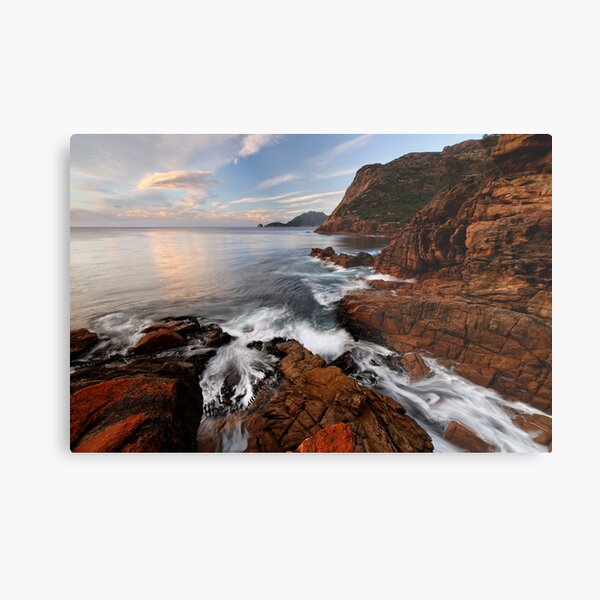 Sleepy Bay Morning Flow Metal Print