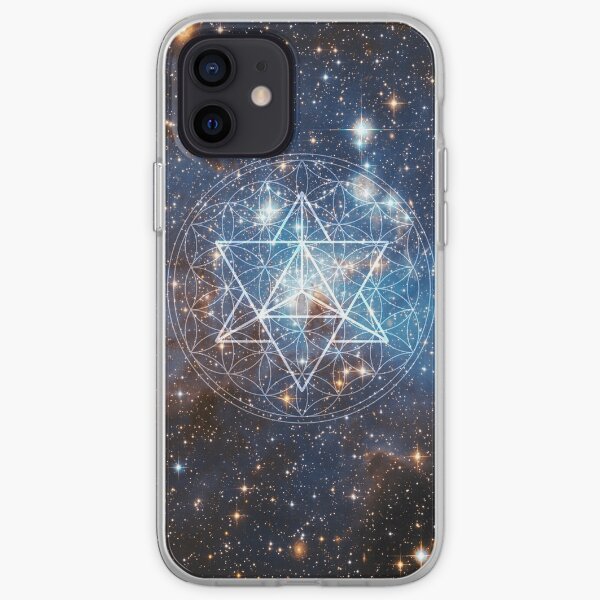 Merkaba in Flower of Life iPhone Soft Case