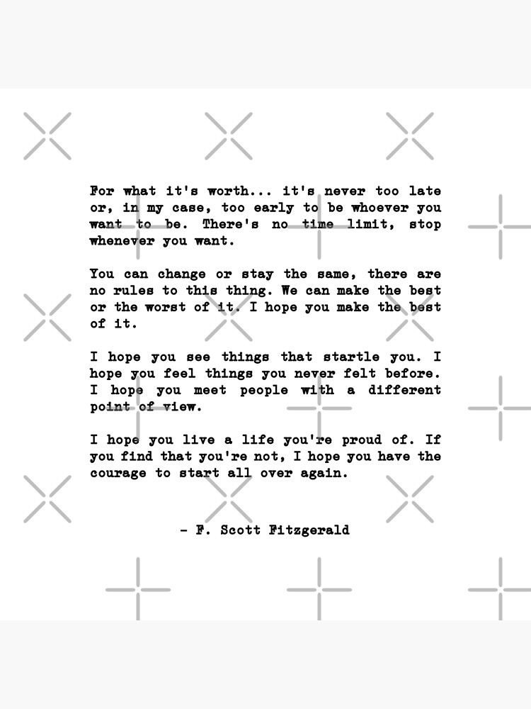 For what its worth... it’s never too late or, in my case by corbrand