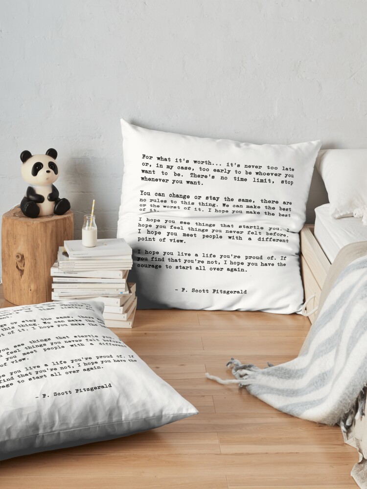 Alternate view of For what its worth... it’s never too late or, in my case Floor Pillow