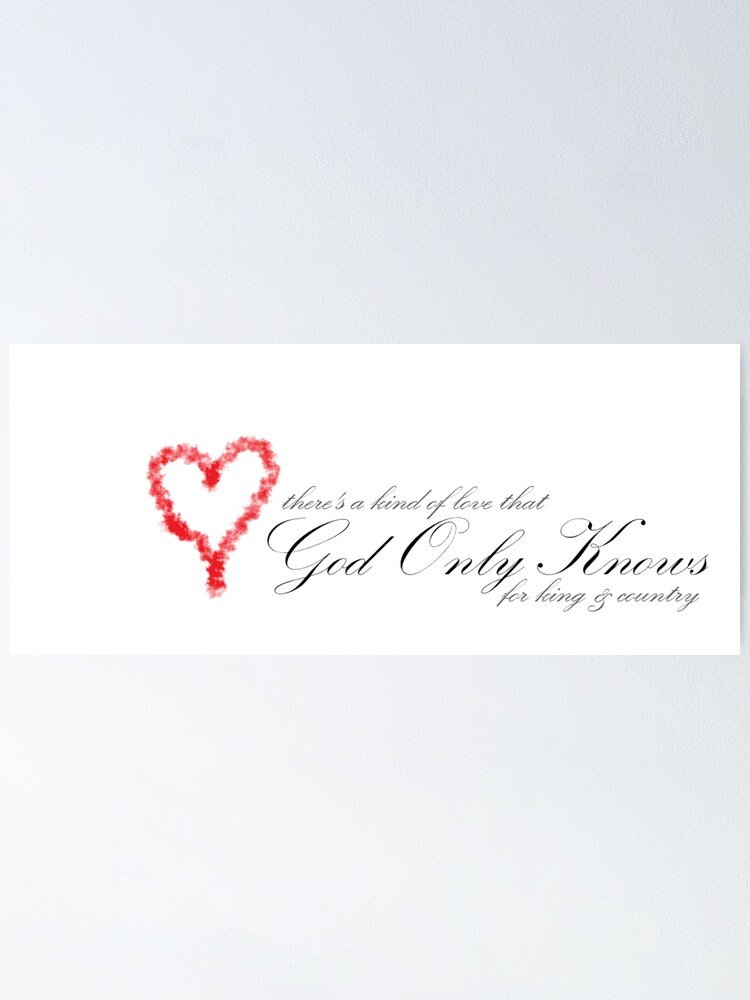 God Only Knows Lyrics Poster By Craverlife Redbubble