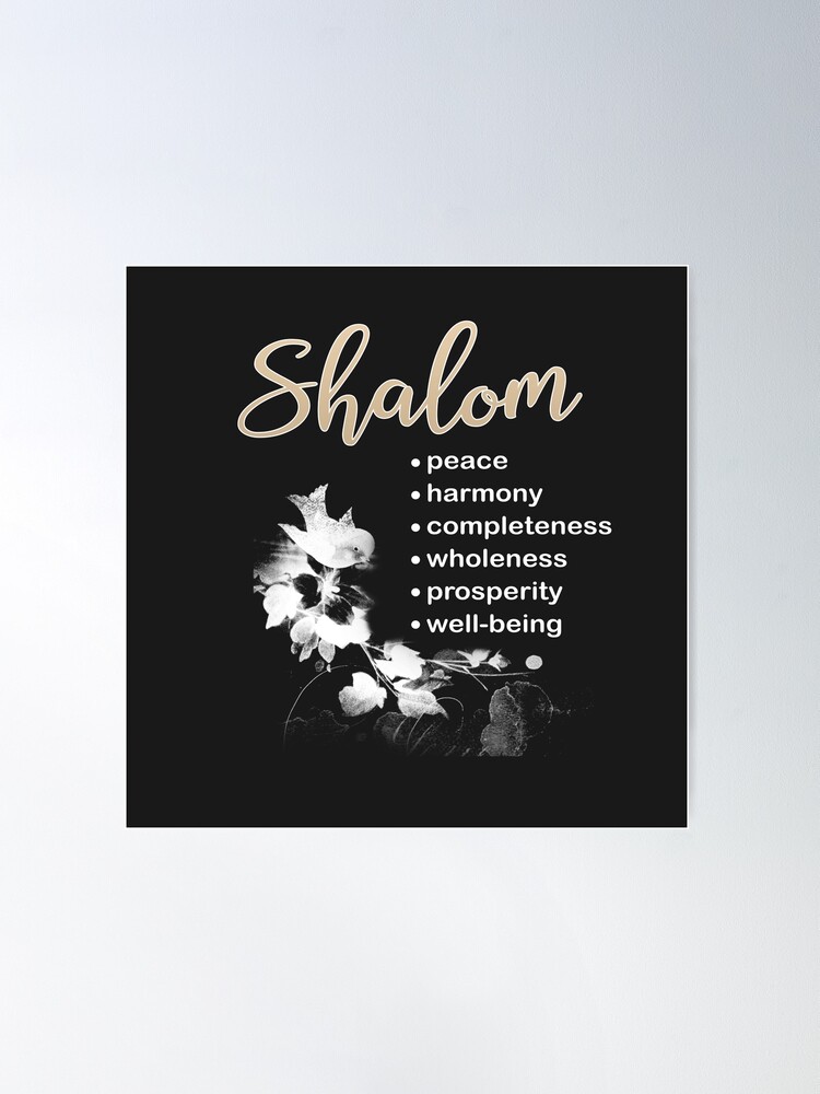 Shalom Svg, Hebrew Word Meaning Peace, Harmony Wholeness, Completeness,  Prosperity, Welfare, Tranquility, Hello And Goodbye. Jesus Is Shalom