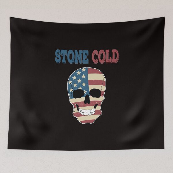 Item preview, A Nice Icy Tee For Cold Persons Saying "Stone Cold" T-shirt Design American Flag Skull America Stars designed and sold by Customdesign200.