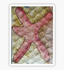 Textured starfish on textured background Sticker
