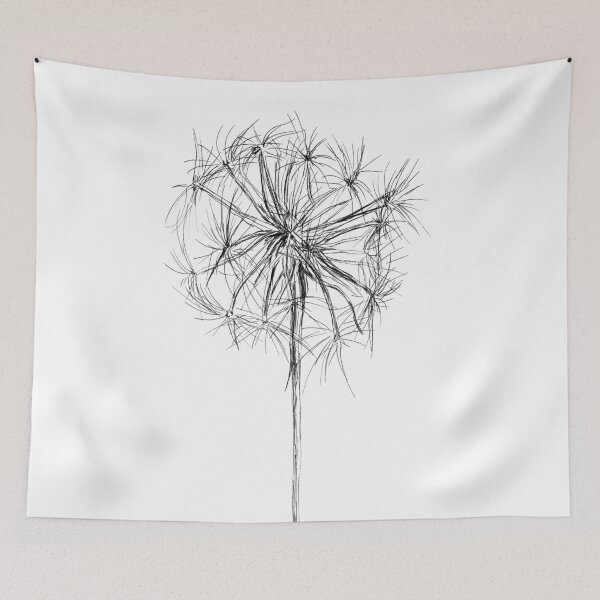 Item preview, Dandelion Wish Flower Drawing designed and sold by RachelsFineLine.