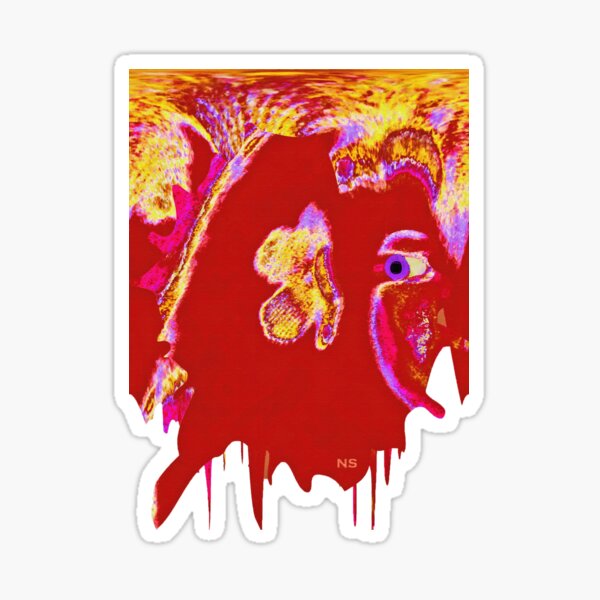 Hula Girl In Red Sticker For Sale By Lamirabelle Redbubble