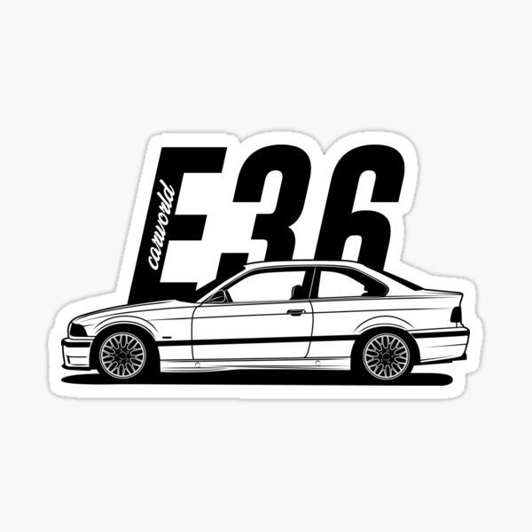 E36 perfil lateral mejor diseño de la camisa Pegatina