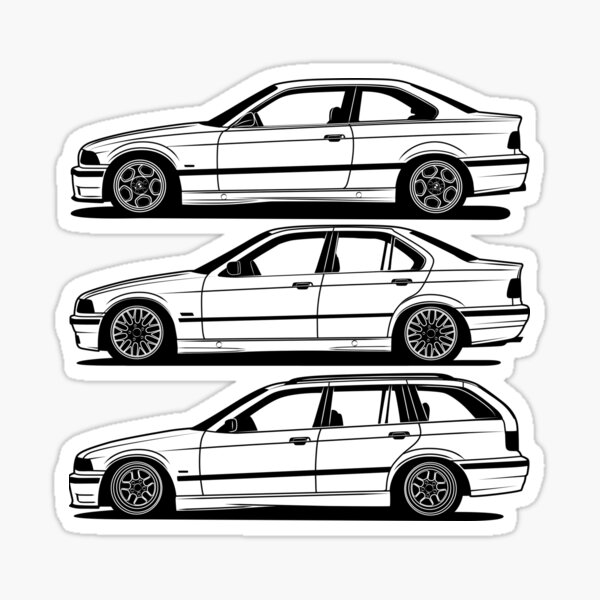 E36 One For Every Occasion Side Profile Mejor diseño de camiseta Pegatina