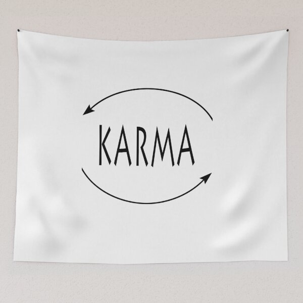 Item preview, Karma lettering circle black designed and sold by Amazing Designs.