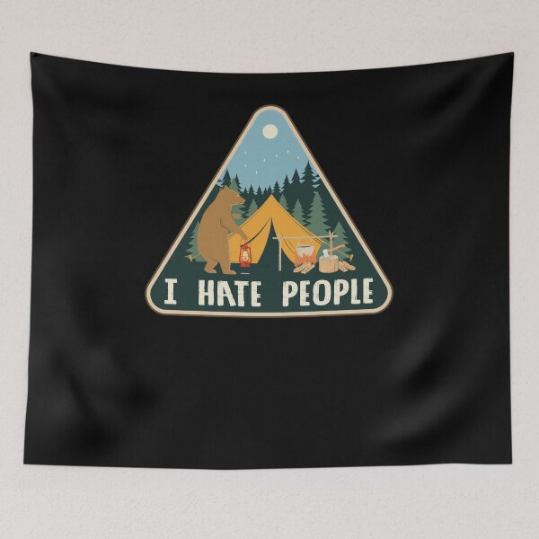 Item preview, I HATE PEOPLE I Bear Camper Tshirt designed and sold by ChrisFeil.