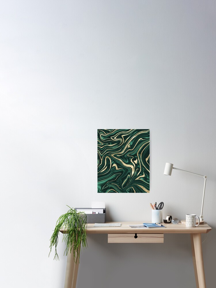 Emerald Green Black Gold Marble #1 #decor #art Photograph by