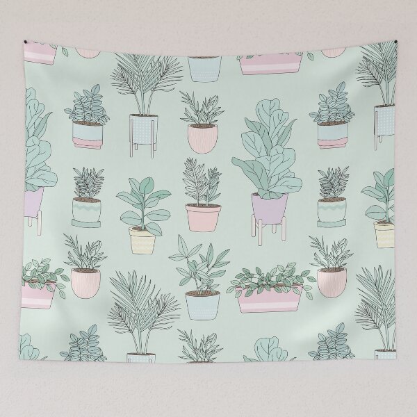 Item preview, House Plants Guide / Green Pattern designed and sold by LabelsArts.