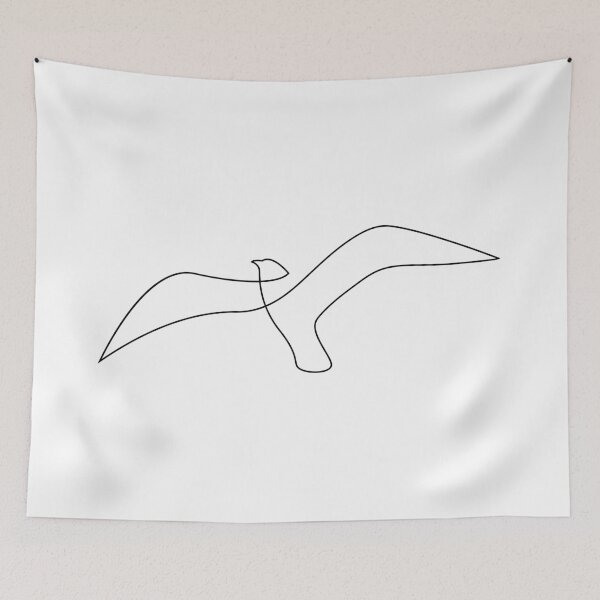 Item preview, One line seagull designed and sold by addillum.